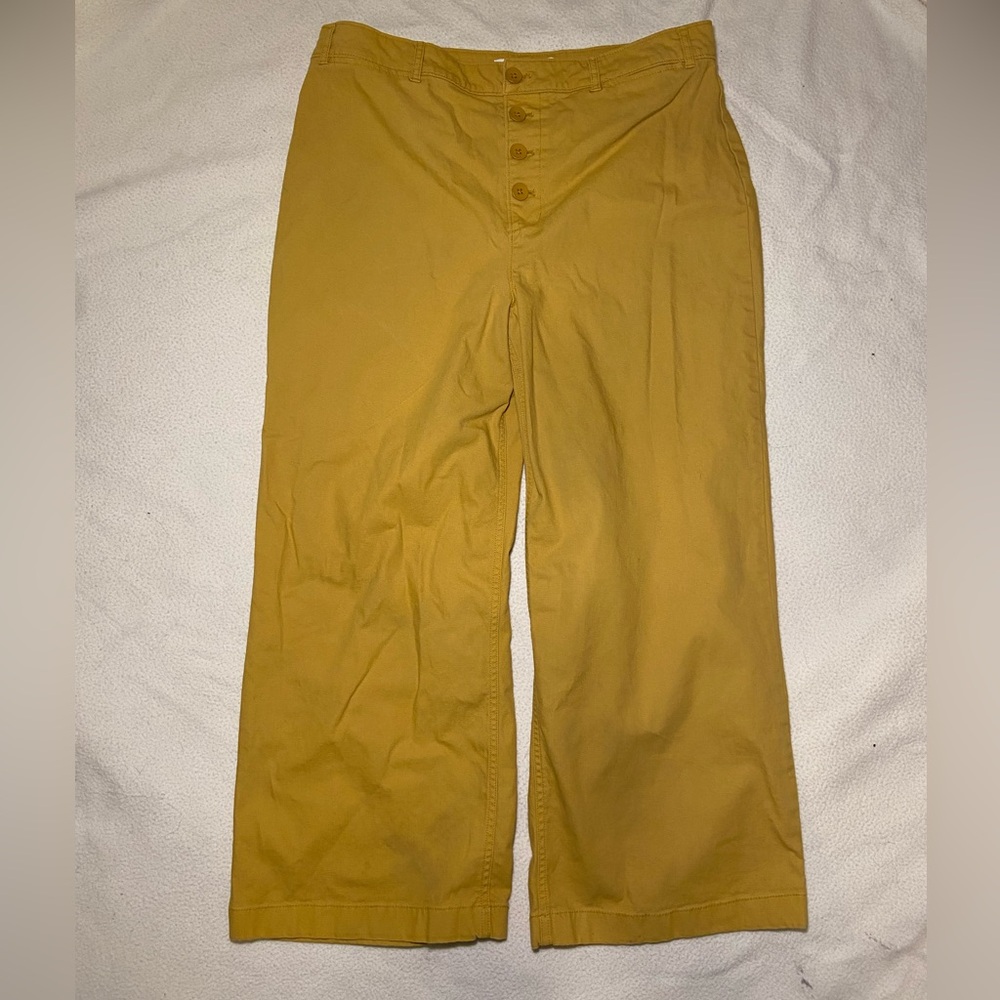 Old Navy Women's Mustard Wide Leg Extra High Rise Pants